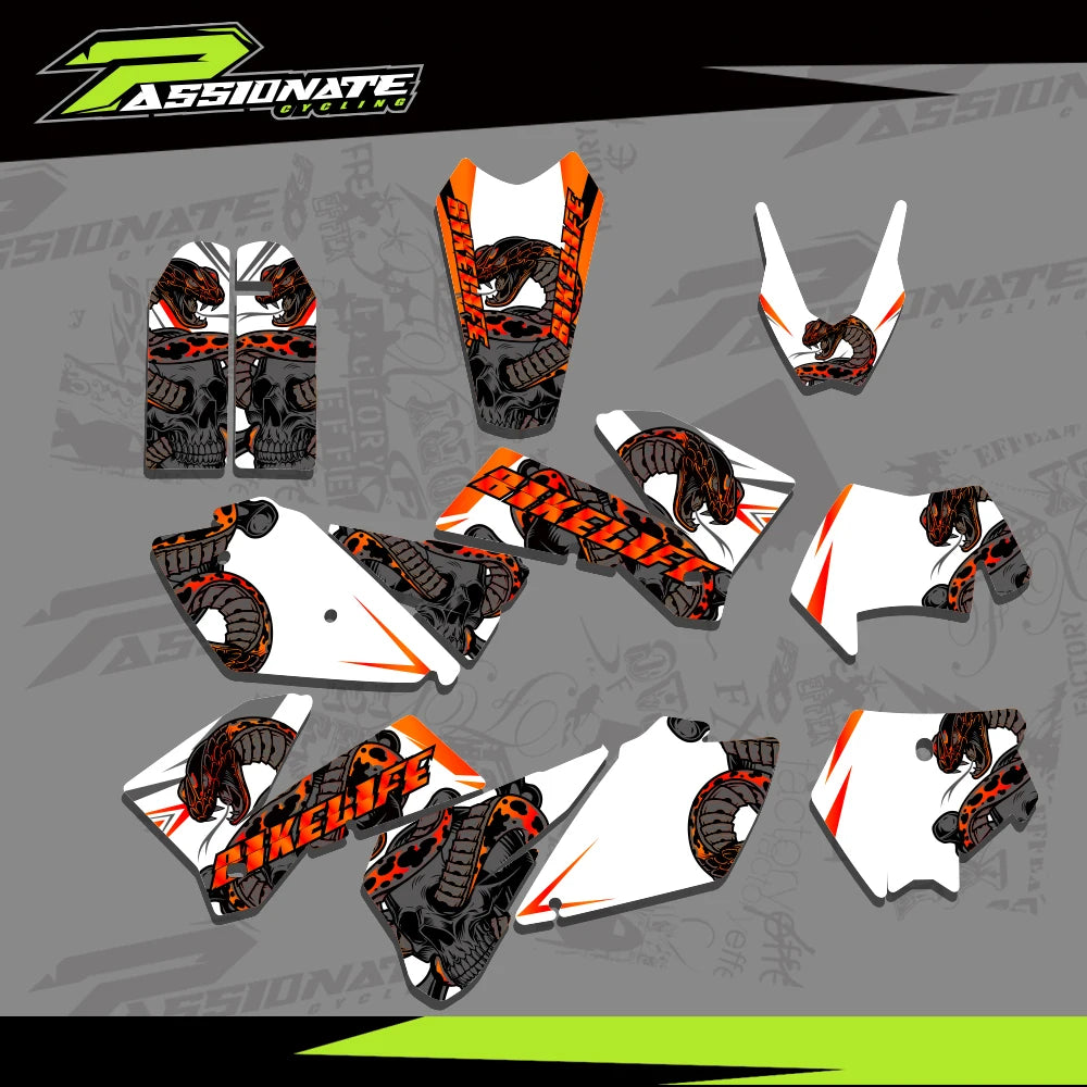 Kit Déco Graphique KTM 125-525 SX SXF EXC 2005-2007 (4 Designs)