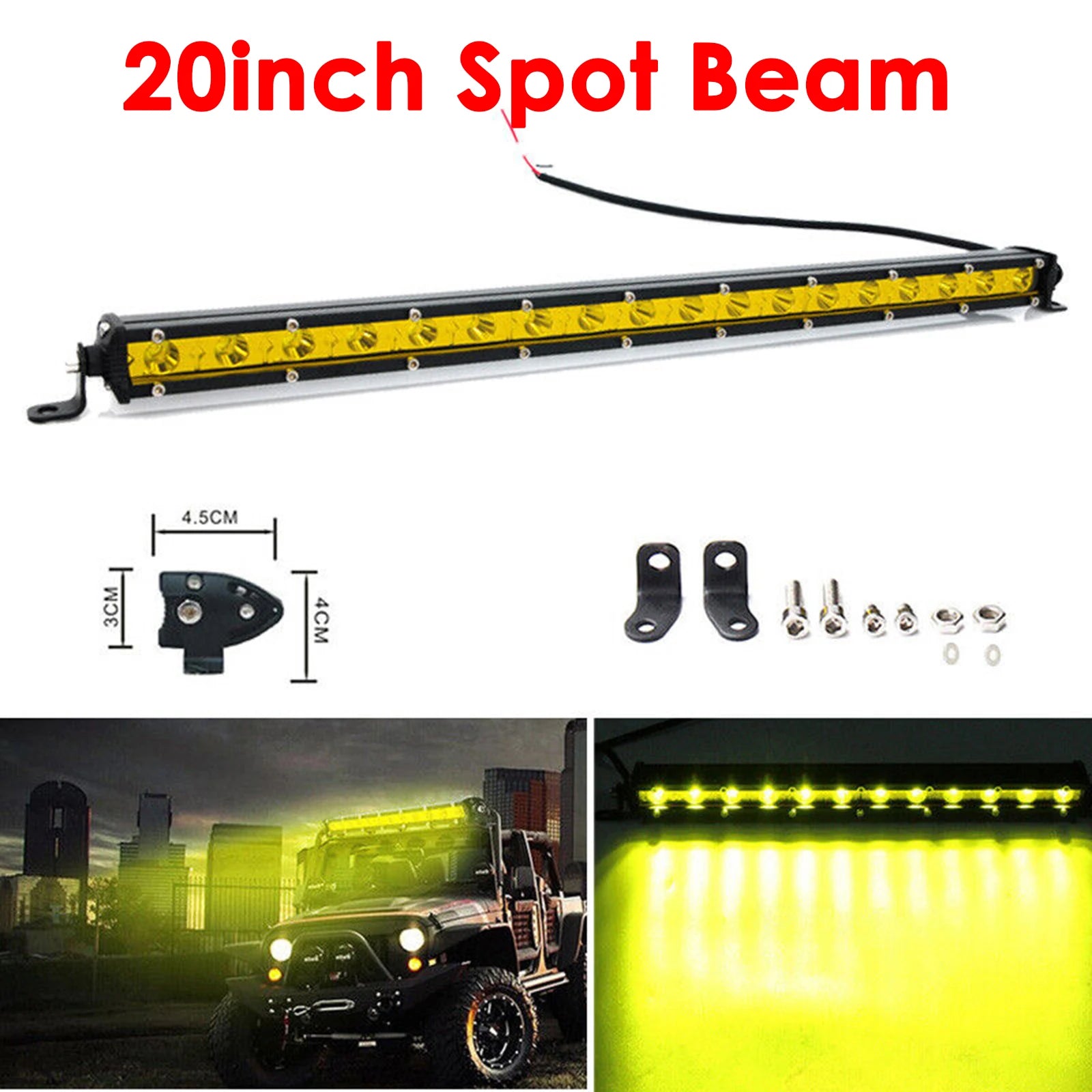 Barre LED Quad SSV Antibrouillard (7" à 50")