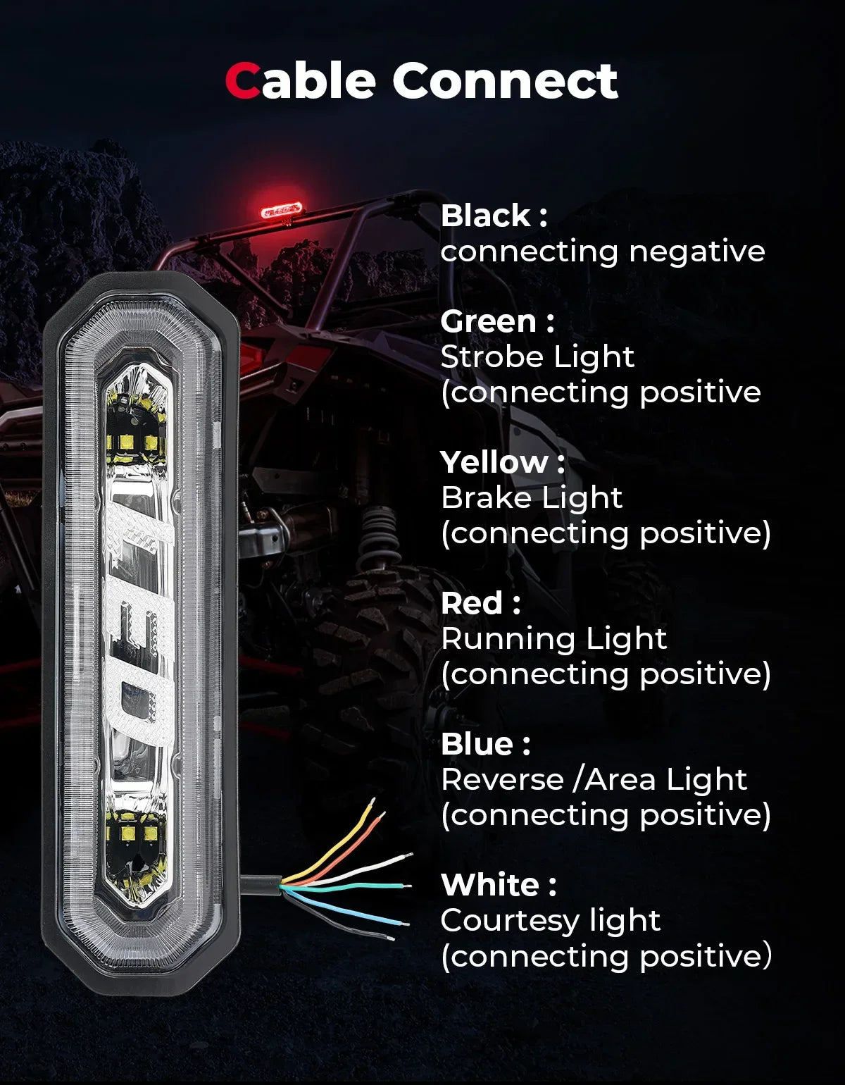Feu Chase LED SSV 5 modes stop