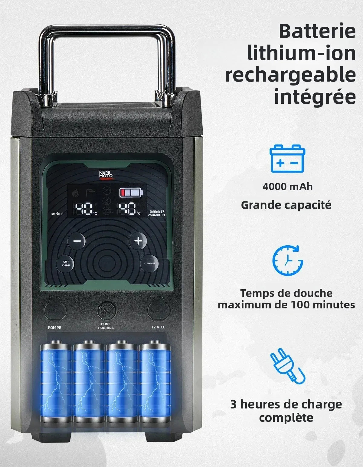 Chauffe-Eau Portable Thermostatique UTV ATV 20000 BTU