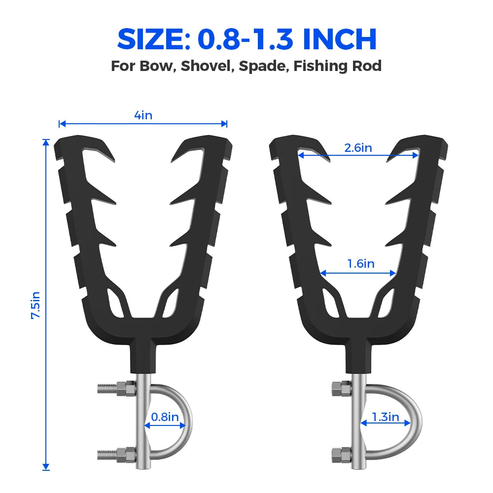 Support porte-fusil quad vue détaillée