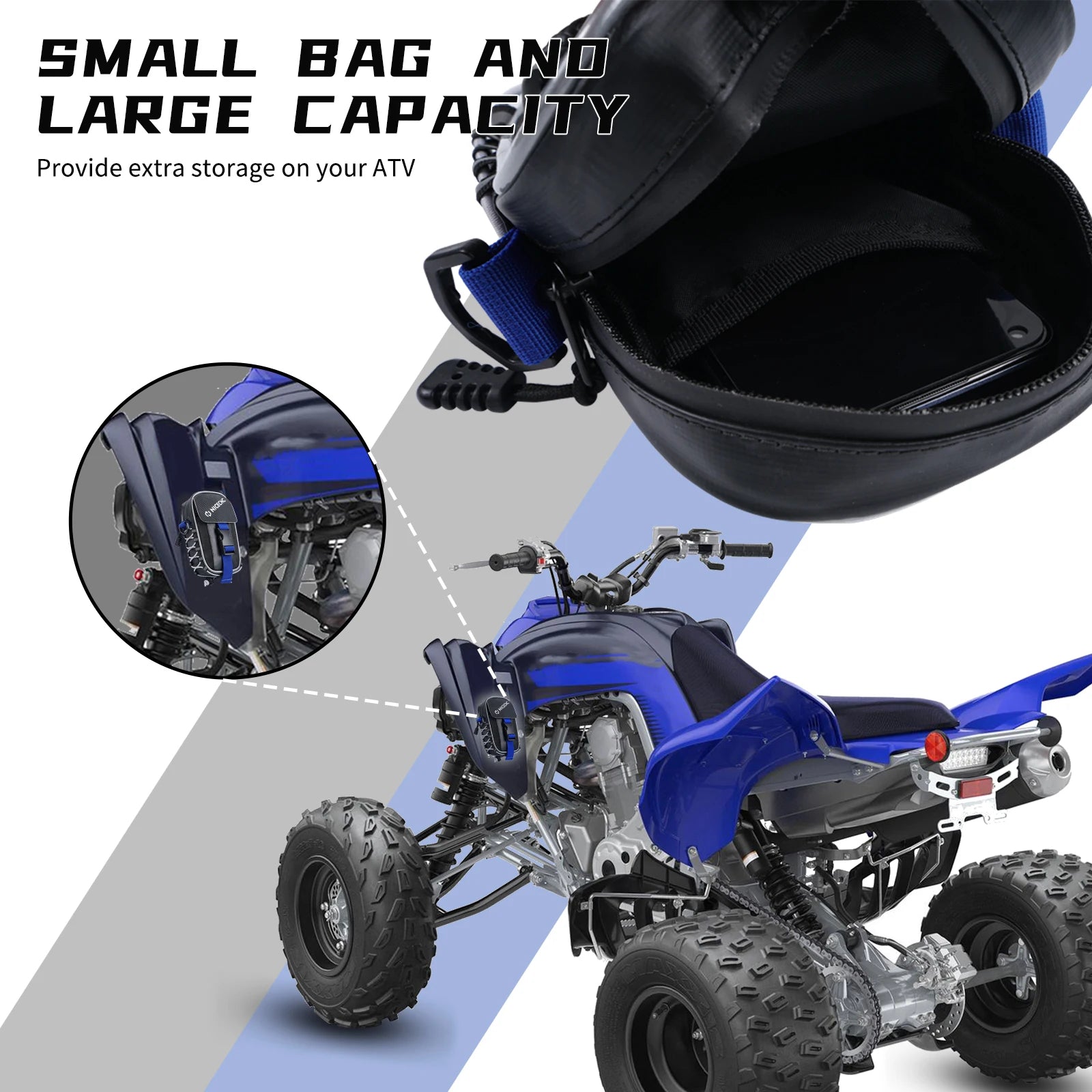 Sacoche garde-boue quad panneau avertissement