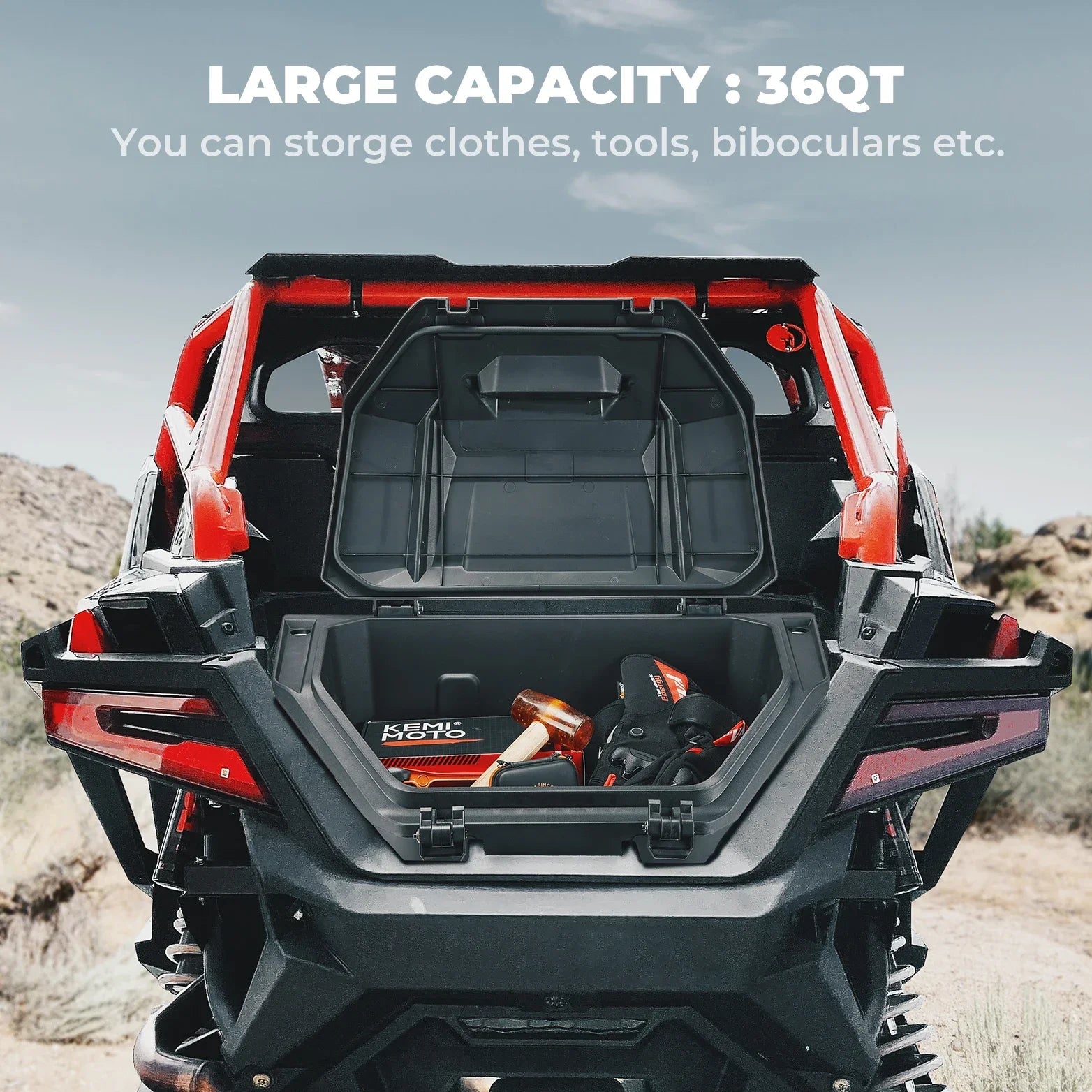 Coffre de rangement arrière SSV Polaris RZR PRO R