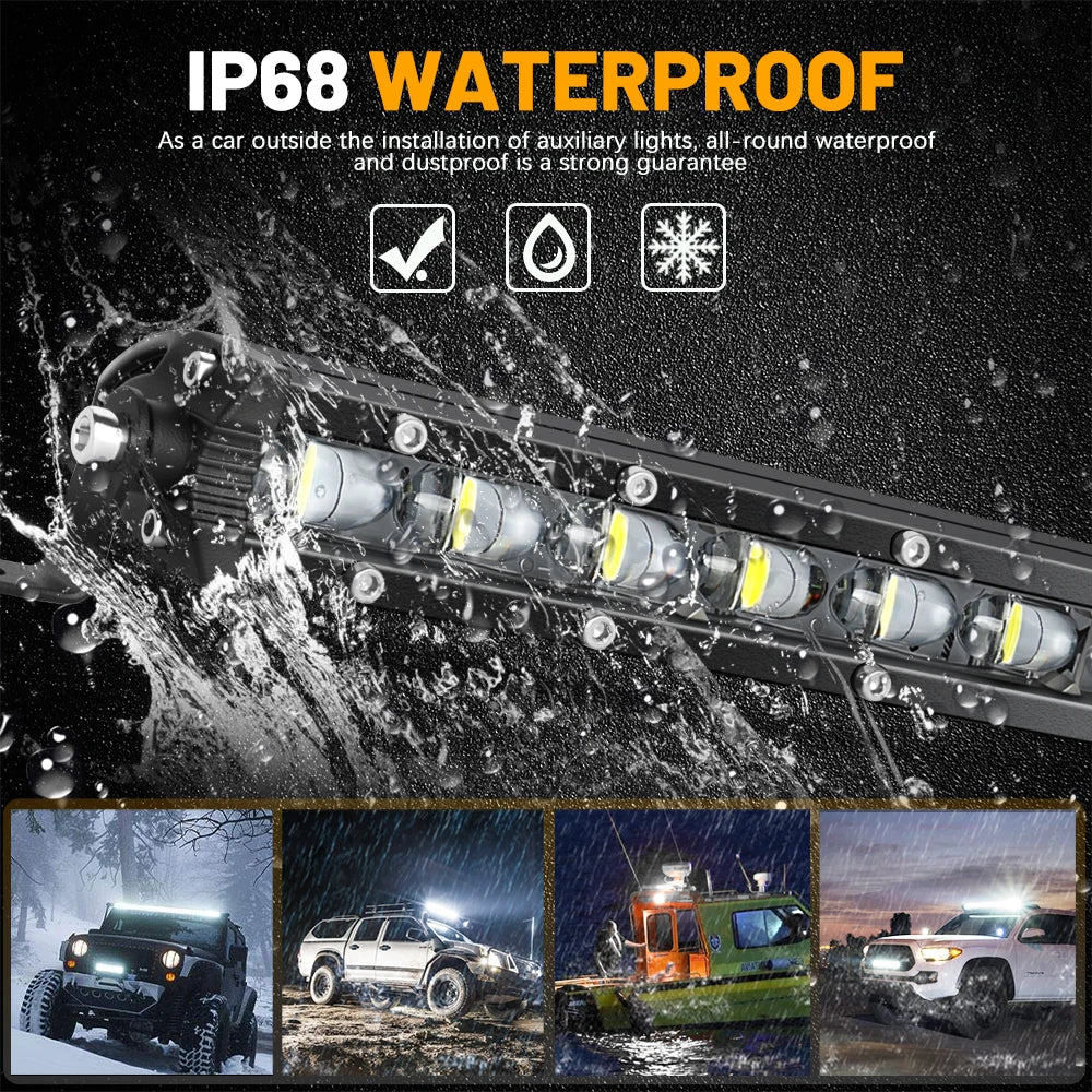Barre LED IP68 quad 4x4
