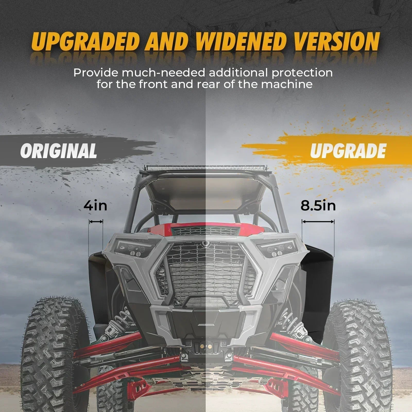 Élargisseurs ailes noir Polaris RZR XP Turbo