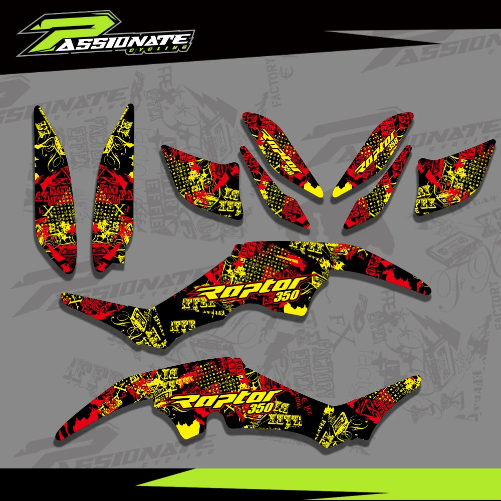 Kit déco quad Raptor 350 racing pose