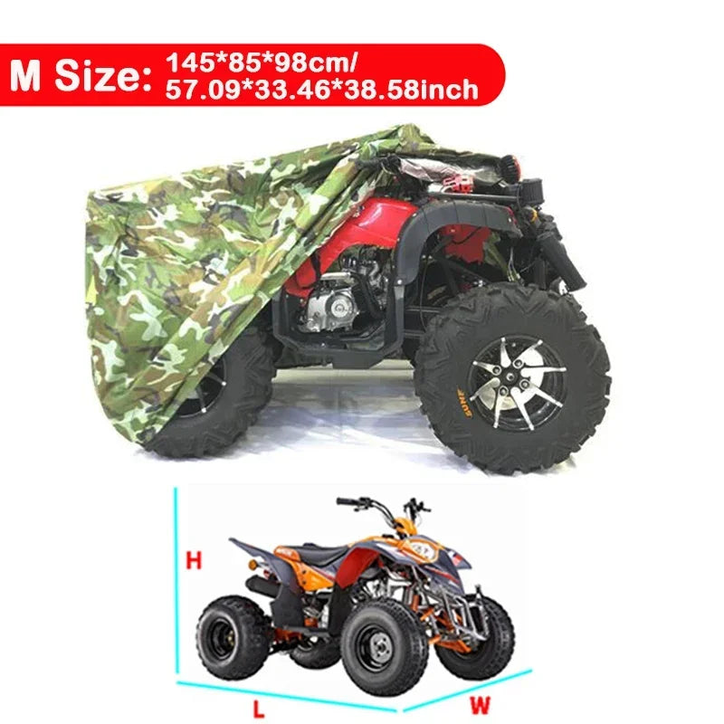 Housse de Protection Quad ATV 190T Universelle (Camo/Noir/Gris)